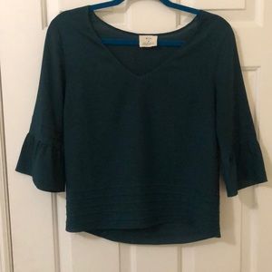 Pins & Needles Blouse | size S | Emerald Green